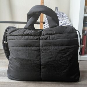 Source Unknown Black Quilted Laptop Bag